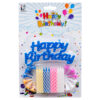 CANDLES “HAPPY BIRTHDAY” W/HOLDERS ASST COLOR