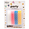 BIRTHDAY CANDLES ASST COLOR SET