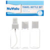 NUVALU PLASTIC TRAVEL BOTTLE 100ML/44G 3PCS SET