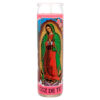 VELADORA RELIGIOUS CANDLE VIRGEN DE GUADALUPE PINK