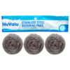 NUVALU SCOURING PADS STAINLESS STEEL 3PCS