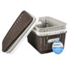 NUVALU PLASTIC STORAGE BASKET W/LID RECT 9.6″X7.1″X4.1″ 151G W/ ASST CLR