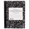 BAZIC COMPOSITION BOOK PREMIUM BLACK MARBLE W/R 100 CT