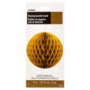 HANGING DECO HONEYCOMB BALL 8″ POWDER GOLD