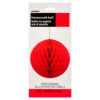 HANGING DECO HONEYCOMB BALL 8″ POWDER RED