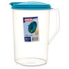 STERILITE #0488 PITCHER 1GAL RD W/BLUE ATOLI LID