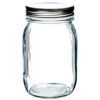 GLASS MASON JAR W/LID 16.9 OZ