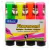 BAZIC FLUORESCENT HIGHLIGHTERS W/POCKET CLIP ASST COLOR