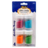 BAZIC GLITTER SHAKER 8G 4CT NEON