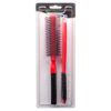 HAIR BRUSH ROUND W/COMB ASST COLOR