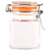 GLASS SMALL JAR WITH LATCH LID & RUBBER SEAL