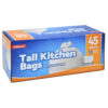 TALL KITCHEN BAGS 13GAL/45CT W/ TWIST TIES