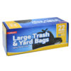 LARGE TRASH & YARD BAGS 33GAL/22CT BLACK W/ TWIST TIES