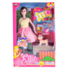 TOY ELLIE GIRL W/ DOG&7ACCESSORIES 3ASST DESIGN