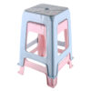 NUVALU PLASTIC STOOL STACKABLE SQUARE BLUE & PINK