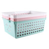 NUVALU PLASTIC KIDS STORAGE BASKET 3 ASST CLRS #6