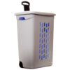 STERILITE LAUNDRY HAMPER W/ WHEEL WHITE