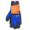 KINGMAN GLOVE BLACK EMBOSSED FOAM NBR BLUE NYLON PALM