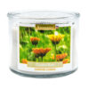 AROMANCE 3 WICK GLASS CANDLE GARDEN RAIN 12 OZ