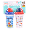 MICKEY POP-UP STRAW SIPPER CUP 2PK