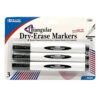 BAZIC DRY ERASE MARKERS TRIANGULAR BLACK COLOR #1289