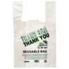 SHOPPING BAG THANKYOU REUSABLE/WHITE 200PC 13X7X21