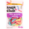 SNACK CLUB SOUR GUMMY WORMS 4 OZ