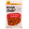 SNACK CLUB HOT AND SPICY PEANUTS 3.5 OZ