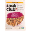 SNACK CLUB ROASTED SALTED CASHEWS 1 OZ