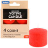 NUVALU VOTIVE CANDLE 4CT RED