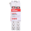 HYPER TOUGH 6 OUTLET POWER STRIPS WHITE