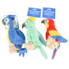 LIL’ BUDDIES PET CHEWING SQUEAKY PARROT FABRIC W/ASST CLRS