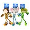 LIL’ BUDDIES PET CHEWING SQUEAKY ANIMAL FABRIC W/ASST CLRS