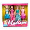 TOY DOLL MADISON PRINCESS 11″ 4PCK ASST