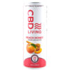 CBD LIVING PEACH HONEY SPARKLING WATER 12 OZ