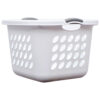 STERILITE #1217 LAUNDRY BASKET SQ WHT