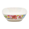 MELAMINE 9″ SQUARE BOWL FLOWER DESIGN #ML-1512