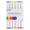 MARKERS 6 PRIMARY COLORS DUAL TIP #1229