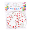 PARTY BALLOONS WHITE RED POLKA DOTS