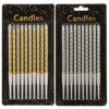 BIRTHDAY CANDLES GOLD AND SILVER 10 PCS