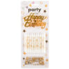 BIRTHDAY CANDLES WITH HAPPY BDAY SIGN GOLD & SILVER