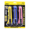 UTILITY KNIFE 3PC SET ASST COLOR