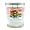 GLASS CANDLE 15oz TRI SEASIDE 2-WICK