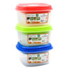 PLASTIC FOOD CONTAINER SQR 4PC SET