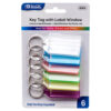 BAZIC KEY TAGS W/HOLDER & LABEL WINDOW 6CT