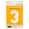 FOIL BALLOON MEDIUM NUMBER #3 15.75″ ROSE GOLD