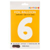 FOIL BALLOON MEDIUM NUMBER #6 15.75″ ROSE GOLD