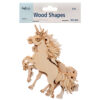 CRAFT WOODEN SHAPE UNICORN