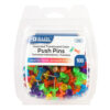 PUSH PIN TRANSPARENT 100 CT ASSORTED COLOR