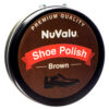 NUVALU SHOE POLISH PASTE BROWN 80G